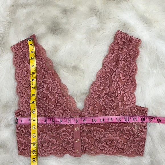 NWT Intimately Free People FP Bralette rose pink lace small lace - crop top XS - Picture 13 of 17